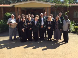 the group meeting the bishop of the mzuzu diocese john ryan